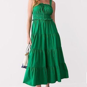 J Crew Ruffle Tiered Dress with Pockets